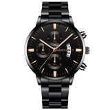 NNEOBA Men's Stainless Steel Quartz Calendar Watch
