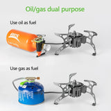 NNEOBA Multi-Fuel Gas Camping Stove Silver