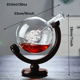 NNEOBA Globe Whiskey Decanter Set Lead-Free Glass Carafe