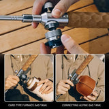 NNEOBA Three-Stage Outdoor Gas Burner Torch Silver
