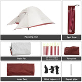 NNEOBA Ultralight 2-Person Backpacking Tent 20D Nylon Waterproof White