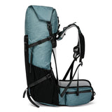 NNEOBA 40L Waterproof Hiking And Camping Backpack Gray Blue