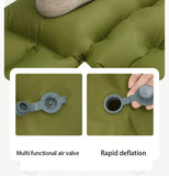 NNEOBA Inflatable Sleeping Pad Built-In Pillow Compact Green