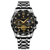 NNEOBA Men’s Waterproof Luminous Chronograph Wristwatch - Black