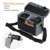NNEOBA 2-in-1 Camera Backpack And Sling Waist Bag Grey