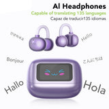 NNEOBA Earphones AI Translator with LCD Screen