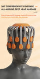 NNEOBA 20-Head Scalp Massager with Red Light Therapy Octopus Scratcher Orange