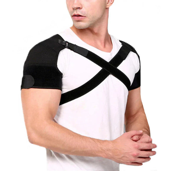 NNEOBA Double Shoulder Brace Wrap – Neoprene Compression Sleeve