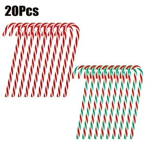 NNEOBA 20-Piece Christmas Candy Cane Acrylic Xmas Tree Hanging Set