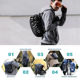 NNEOBA 20L Waterproof Bike Pannier Rack Cycling Bag Black