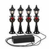 Christmas Mini Street Light Models 12 cm 4pcs