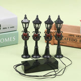 Christmas Mini Street Light Models 12 cm 4pcs