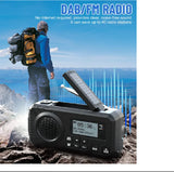 NNEOBA DAB+ Solar Hand Crank Emergency Radio Black