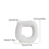 NNEOBA Circular Hollow Ceramic Vase