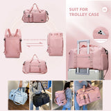 NNEOBA Travel Handbag Dry And Wet Separation Convertible Design Pink