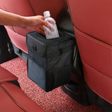 NNEOBA Waterproof Car Trash Can Organizer Portable Auto Bin Black