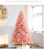 NNEOBA Christmas Tree Pink PVC Luminous with LED Lights