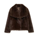 Women's Eco-Friendly Faux Leather Fur Jacket