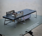 NNEOBA Portable Folding Camp Stove Rack Iron Black