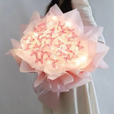 NNEOBA Enchanting DIY Butterfly Bouquet with Light String | Handmade Craft Kit
