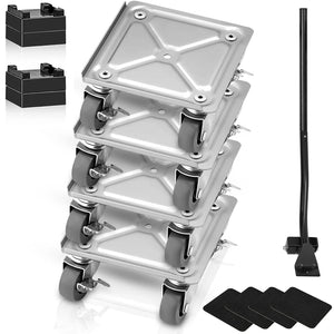NNEOBA 4pcs Industrial Machinery Mover - 360° Rotation, Heavy Furniture Transport