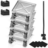 NNEOBA 4pcs Industrial Machinery Mover - 360° Rotation, Heavy Furniture Transport