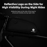NNEOBA 1.3L Waterproof Bicycle Frame Tube Bag with Headphone Jack Black