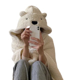 NNEOBA Kawaii Bear Hooded Wearable Blanket