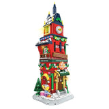NNEOBA 2023 City Creativity Winter Village Countdown Tower Model Building Blocks