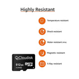 512MB MicroSD Memory Card Class 4 for MP3 Players & Small File Storage