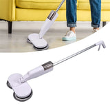 NNEOBA Wireless Electric Spin Mop Cleaner 2-in-1 Wet & Dry Floor Scrubber White