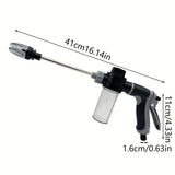 NNEOBA High Pressure Spray Water Gun Multipurpose Car Wash Silver