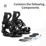 NNEOBA 2025 Adjustable Snowboard Bindings with Quick Release Buckle