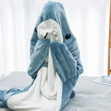 NNEOBA Cartoon Shark Wearable Blanket Hoodie