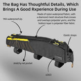 NNEOBA Large Water-Resistant Top Tube Bike 2.1L Extra-Long Frame Bag Yellow