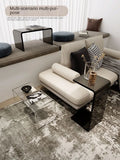 NNEOBA Contemporary Gray Acrylic Small Side Table - Elegant Accent for Modern Living Spaces