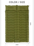 NNEOBA Double Self-Inflating Sleeping Pad Pillows Green