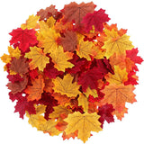 200-Piece Artificial Maple Leaves – Autumn Silk Fall