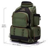 NNEOBA Tactical Fishing Tackle Backpack Lightweight Soft Tackle Bag Army Green