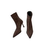 Women's Pointed Toe High Heel Ankle Boots