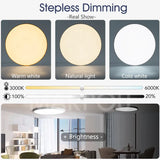NNEOBA Smart LED Ceiling Lamp - Dimmable, Remote Control - Bedroom, Living Room