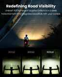 NNEOBA Dual Mounted Bike Headlight Black