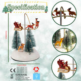 Animated Christmas Village Flying Sleigh Decoration
