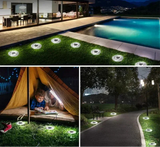1Pcs Solar Ground Lights 8 LED Stainless Steel & ABS In-Ground