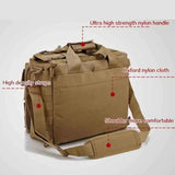 NNEOBA Tactical MOLLE Shoulder Bag Oxford Handbag Khaki