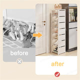 NNEOBA 8-Layer Foldable Shoe Rack Organizer - Space-Saving Wall Corner Storage (White)
