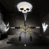 USB Halloween Ghost Skull Projector Light 360° Rotating 12 Switchable Patterns