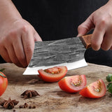 NNEOBA Hand-Forged Cleaver Boning Knife Brown