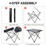 NNEOBA Portable Folding Camping Table Aluminum Black