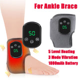 NNEOBA Ankle Heating Pad Vibration Massage Grey